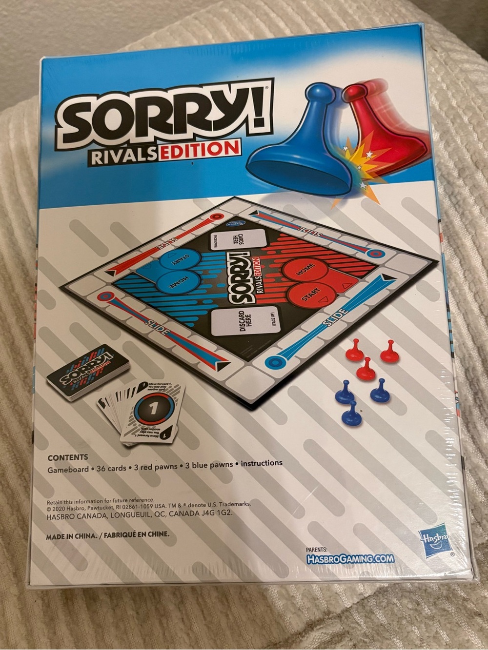 Hasbro Sorry! Rivals Edition – Blue & Red Game - Picture 2 of 2